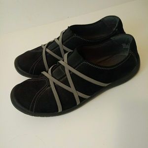 Clarks Black Suede Leather Walking Slip On